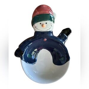 Lapel Giftware Snowman Holiday Candy Nut Serving Trinket Dish Bowl Party Decor